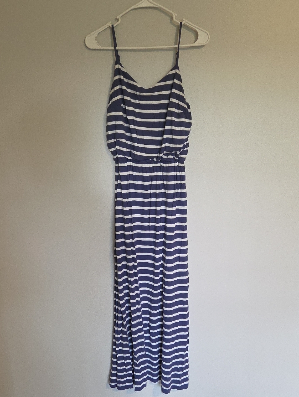 GAP Blue and White Striped Maxi Dress